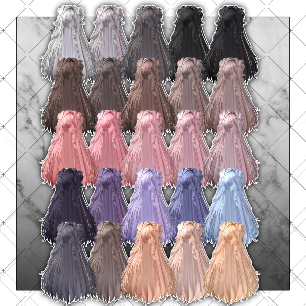 【VRC想定】101 Dalmatian bunz Hair