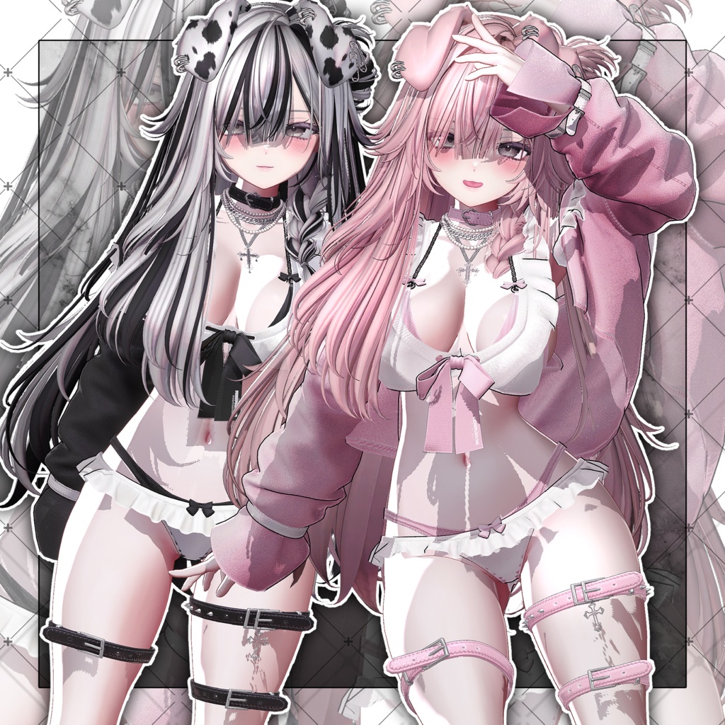 【VRC想定】101 Dalmatian bunz Hair