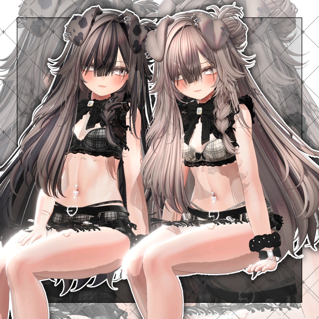 【VRC想定】101 Dalmatian bunz Hair