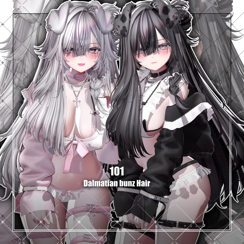 【VRC想定】101 Dalmatian bunz Hair