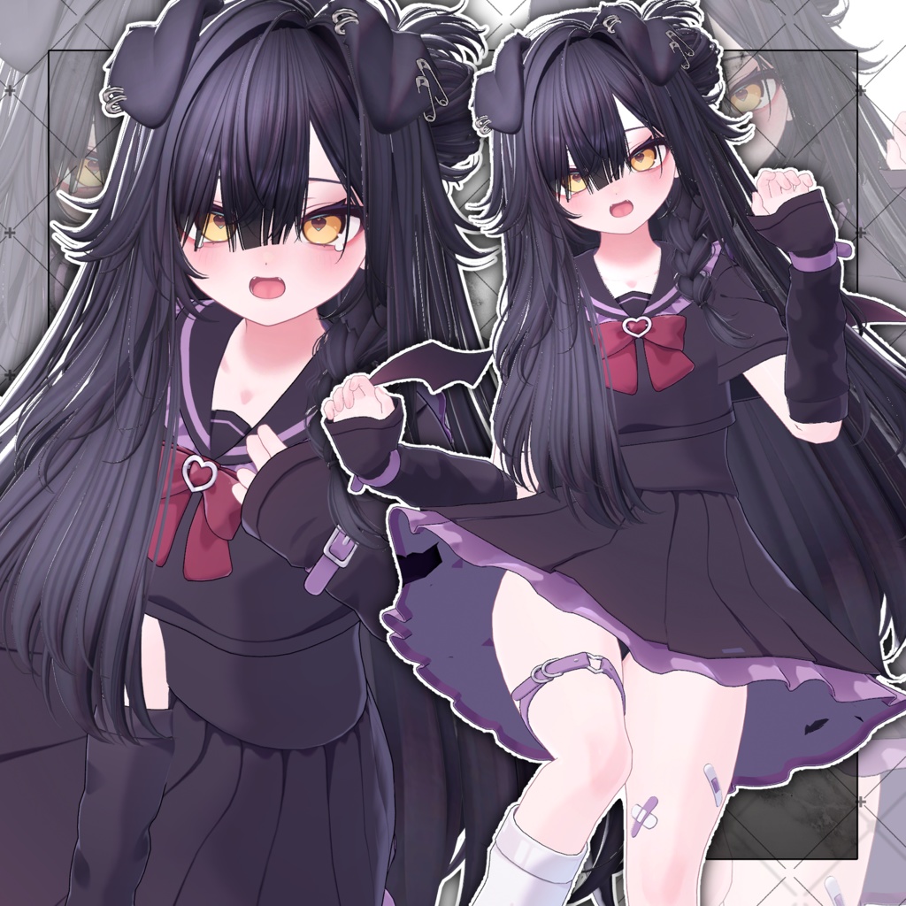 【VRC想定】101 Dalmatian bunz Hair