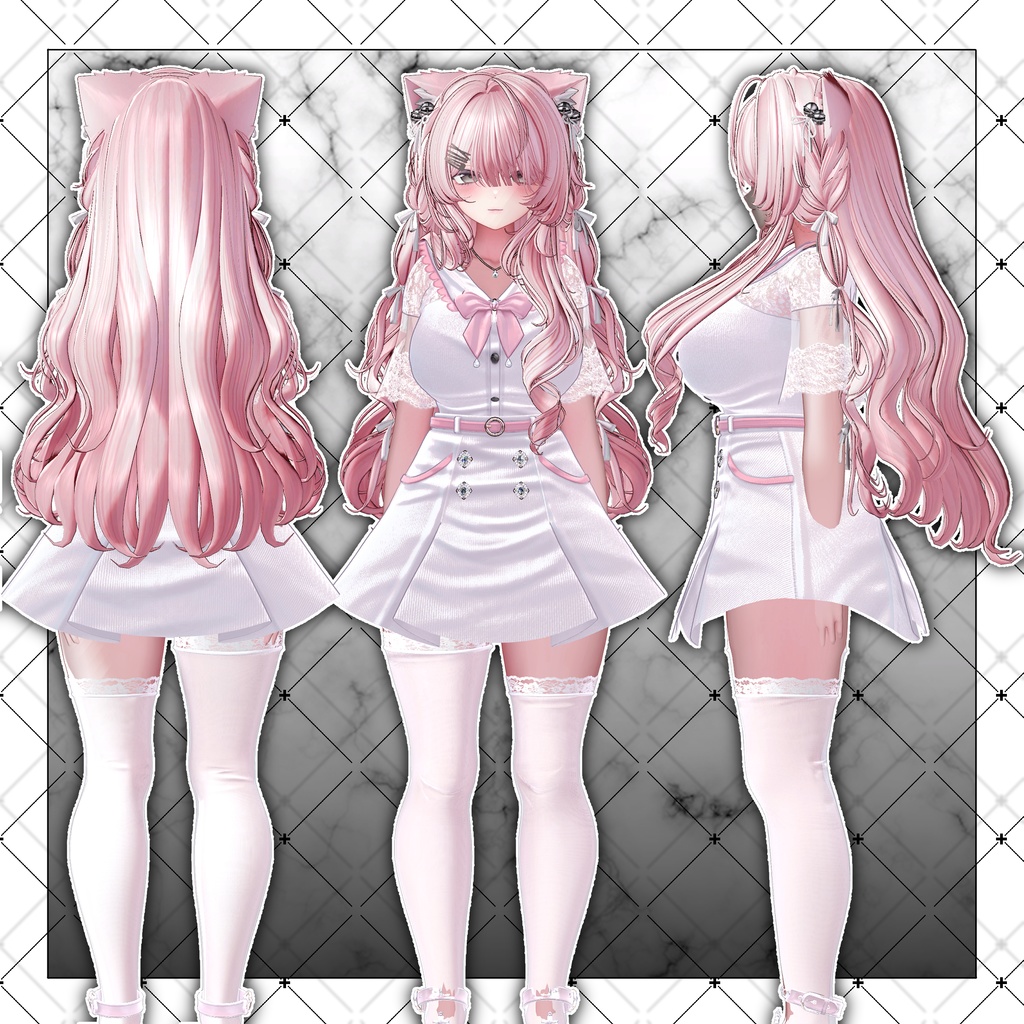 【VRC想定】Velvet Cat Long Hair