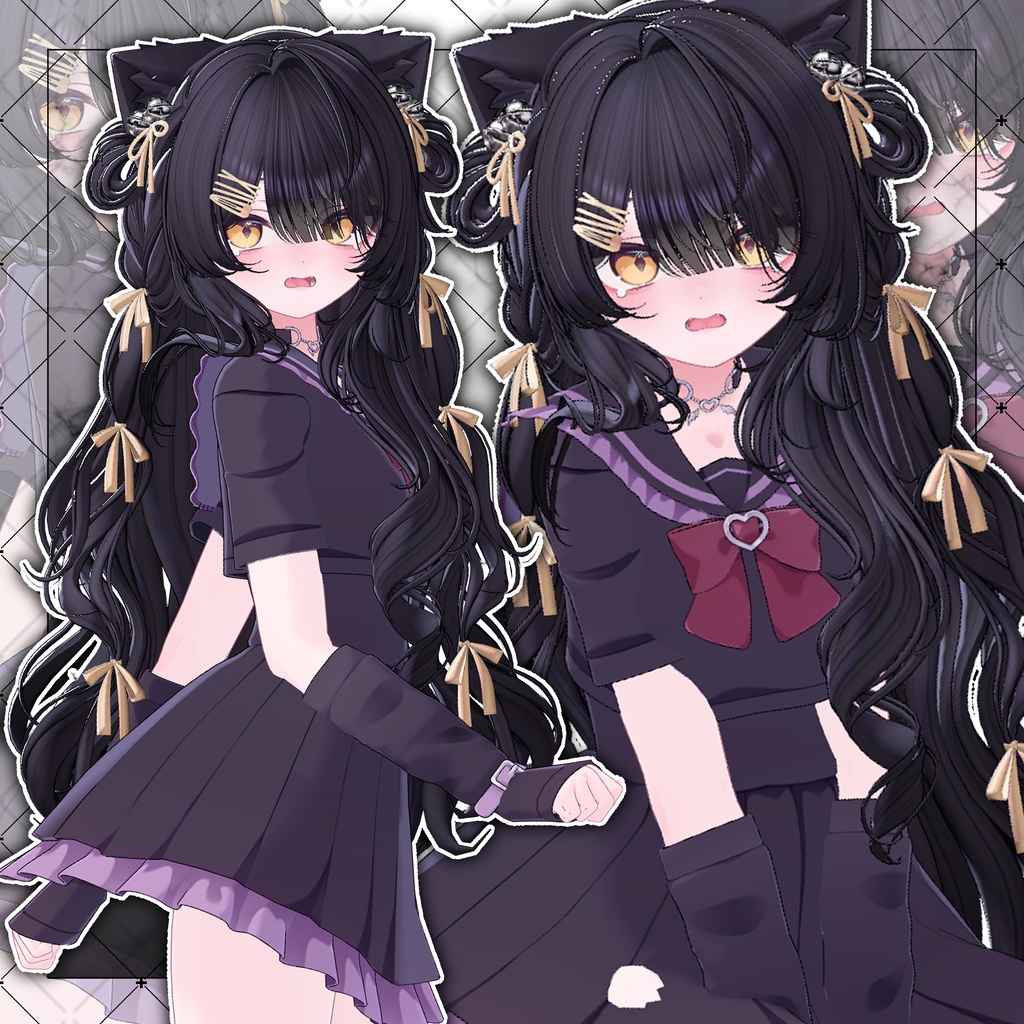 【VRC想定】Velvet Cat Long Hair