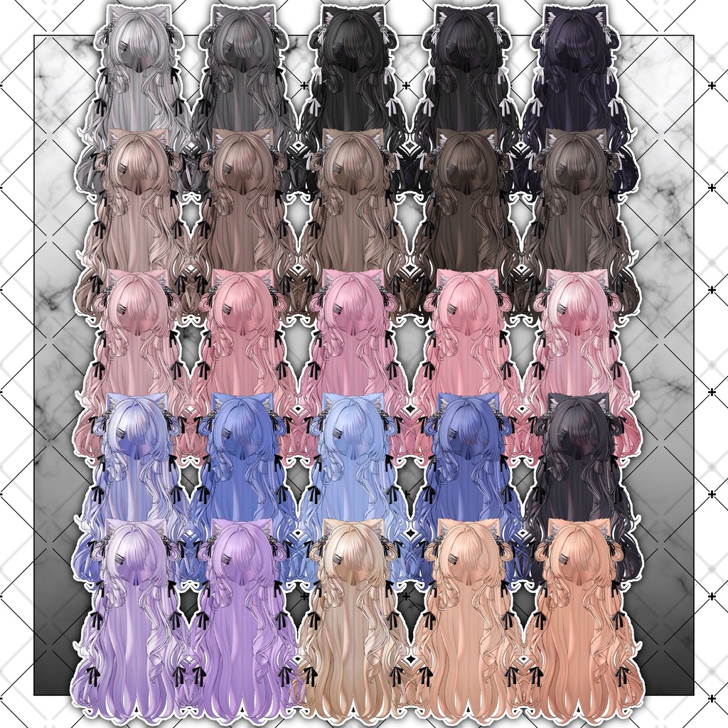 【VRC想定】Velvet Cat Long Hair