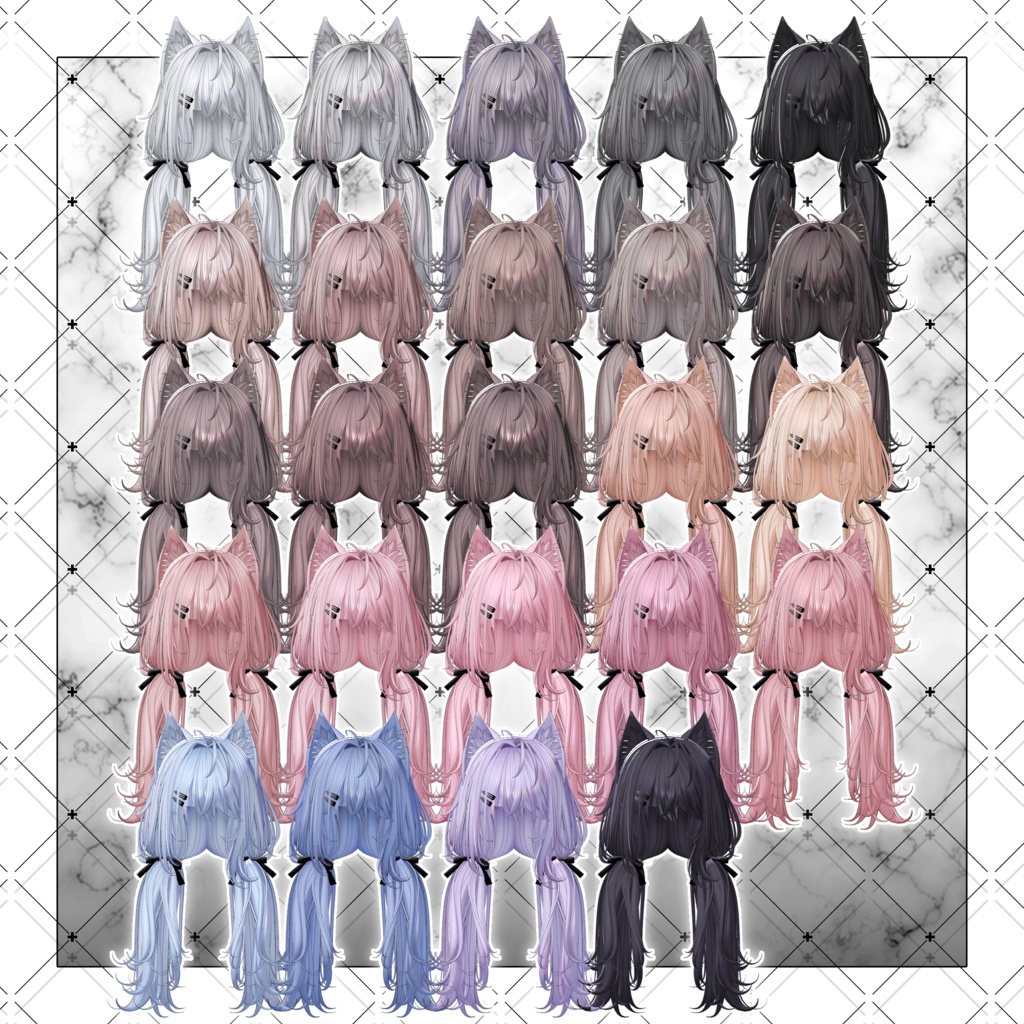 【VRC想定】Oversleep low Twin Tail