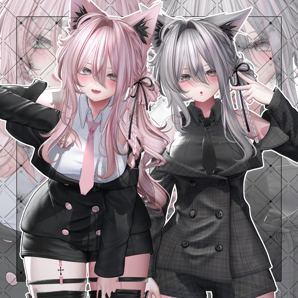 【VRC想定】Daisy Loop Braid bun Hair