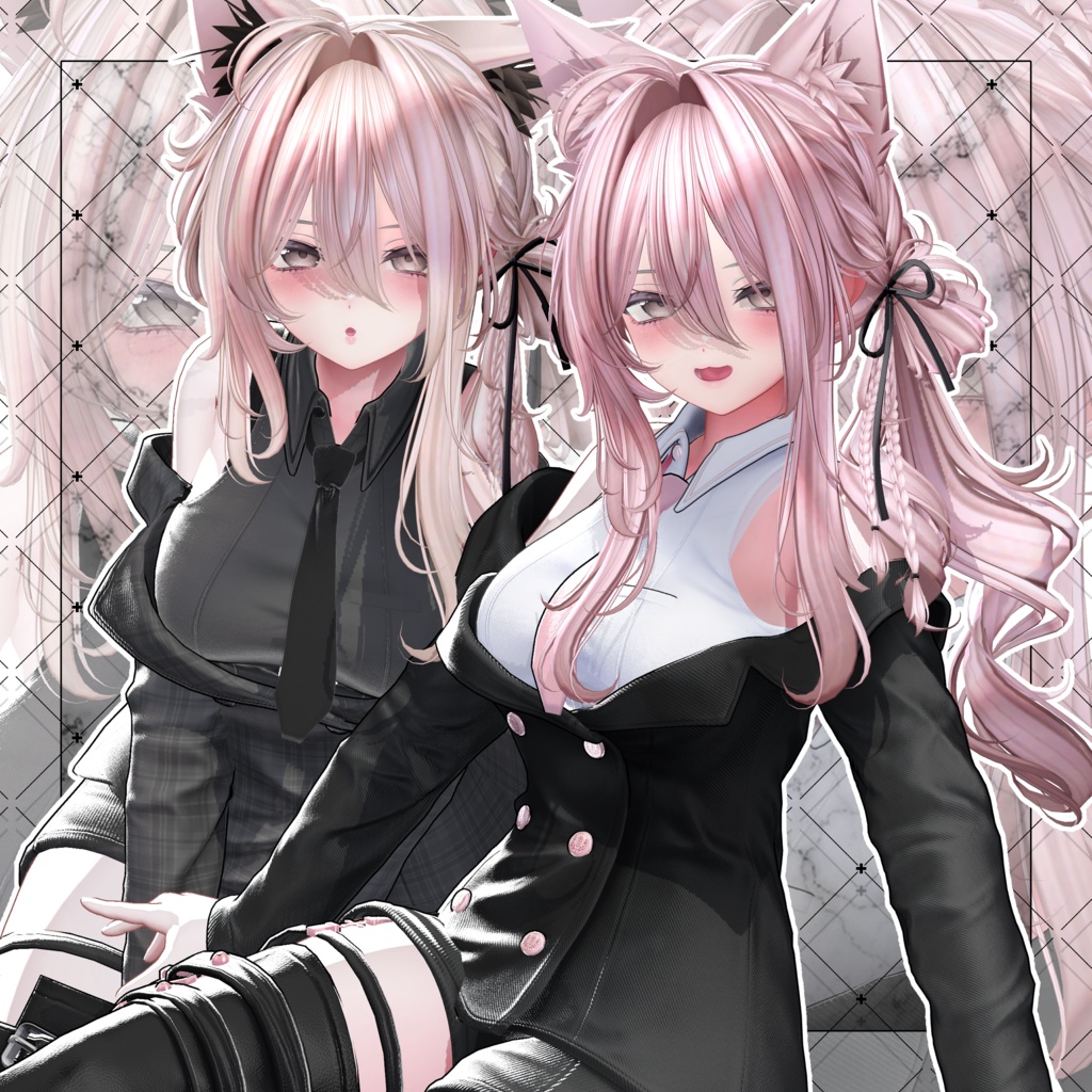 【VRC想定】Daisy Loop Braid bun Hair