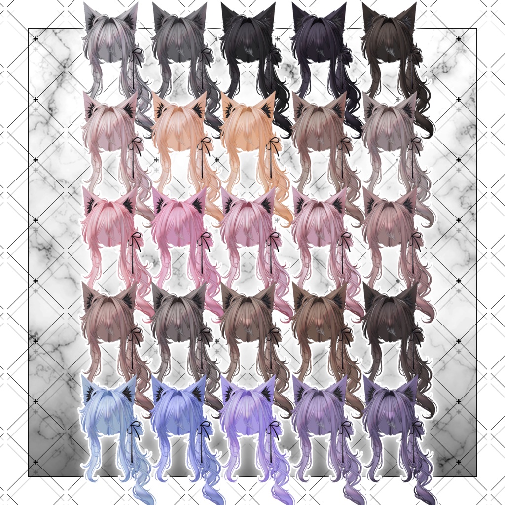 【VRC想定】Daisy Loop Braid bun Hair