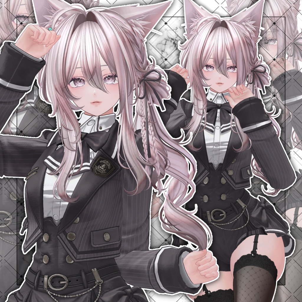 【VRC想定】Daisy Loop Braid bun Hair