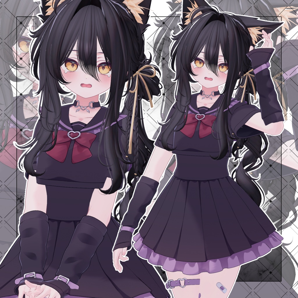 【VRC想定】Daisy Loop Braid bun Hair