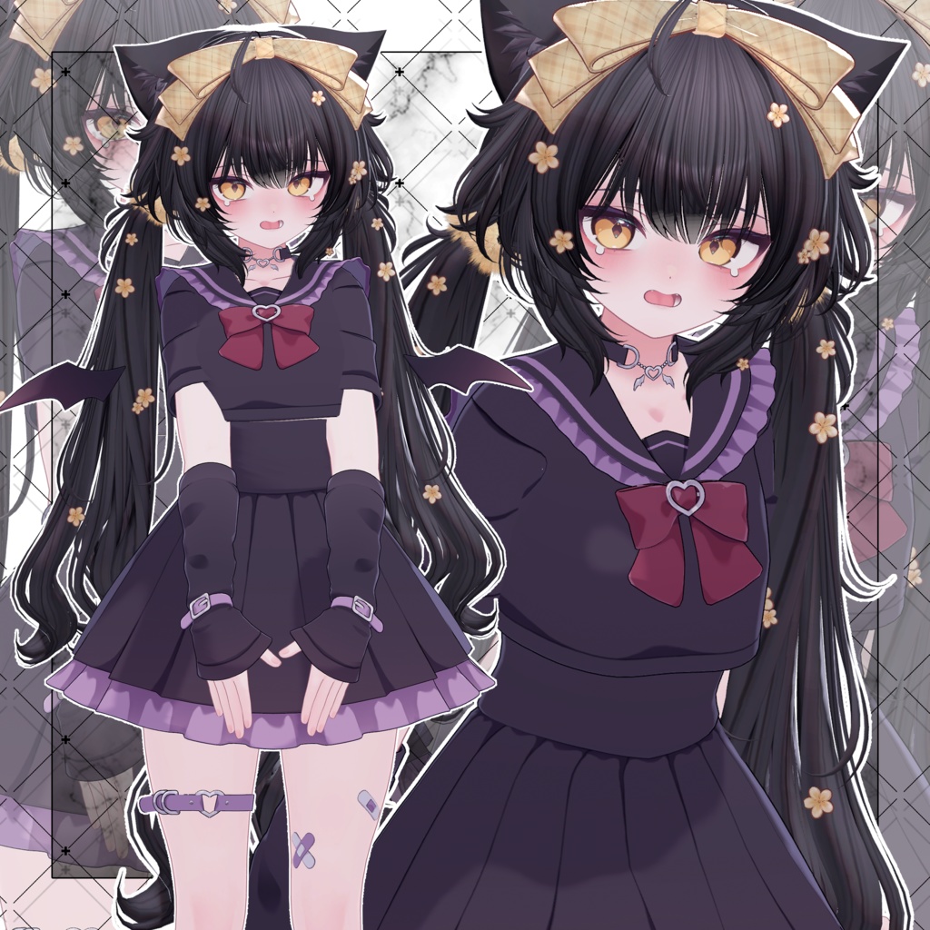 【VRC想定】Picnic low Twin Tail