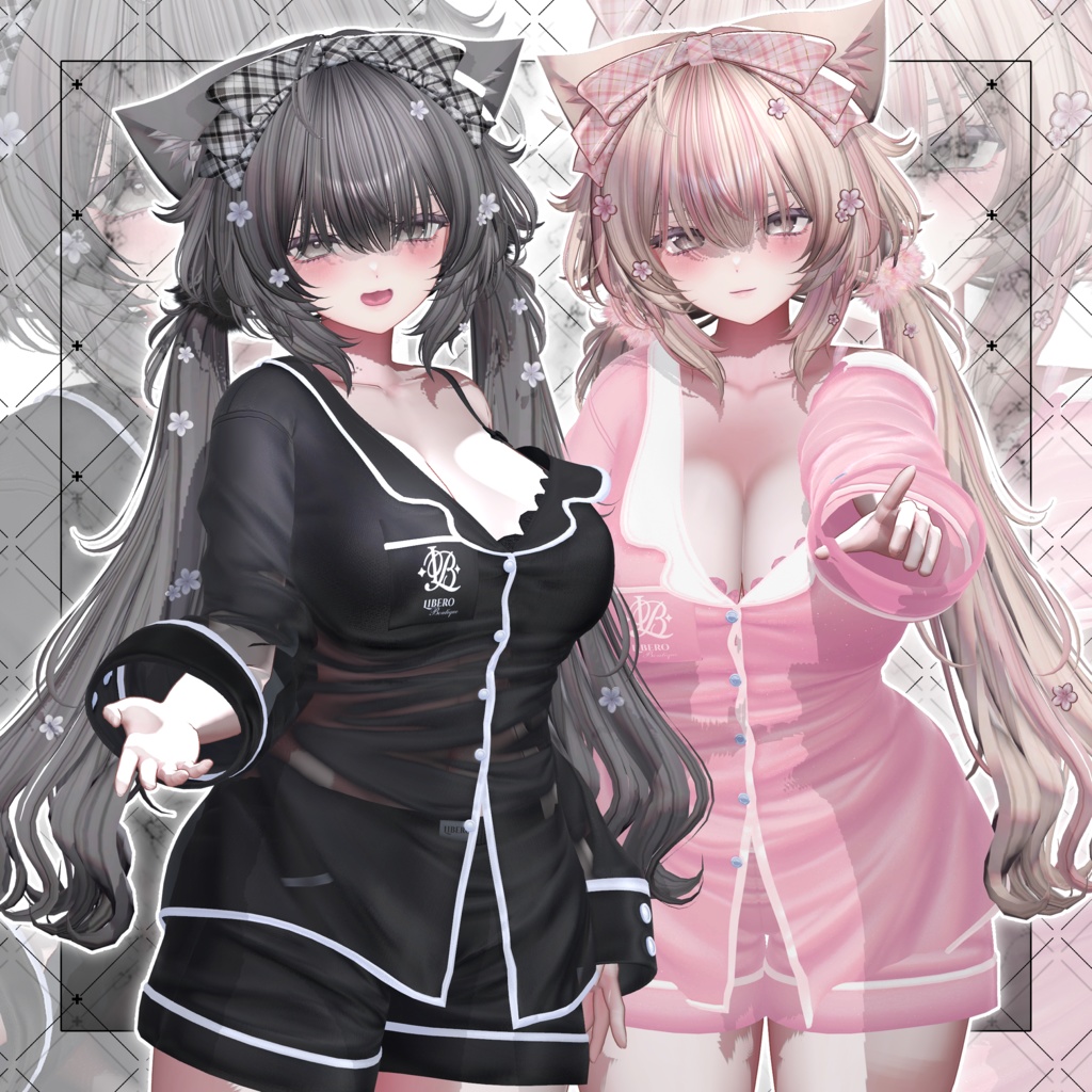 【VRC想定】Picnic low Twin Tail