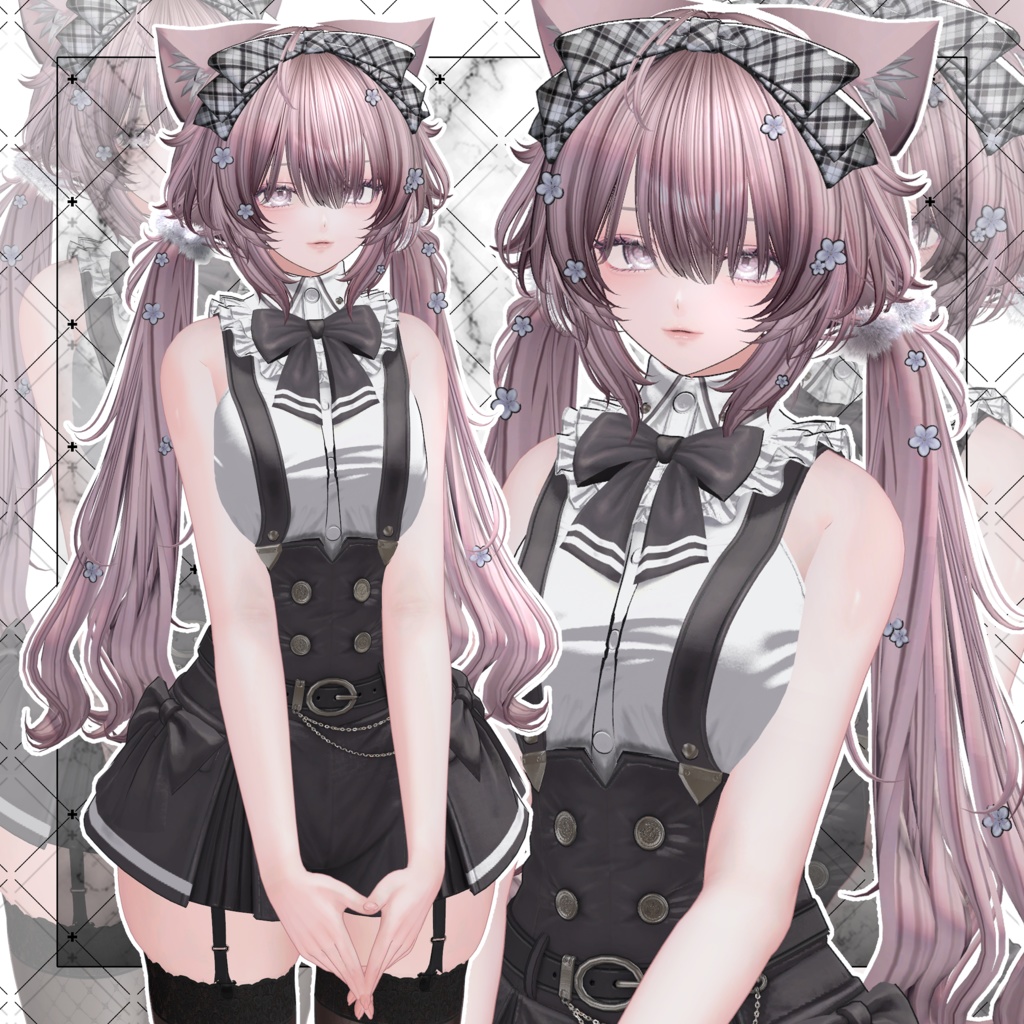 【VRC想定】Picnic low Twin Tail