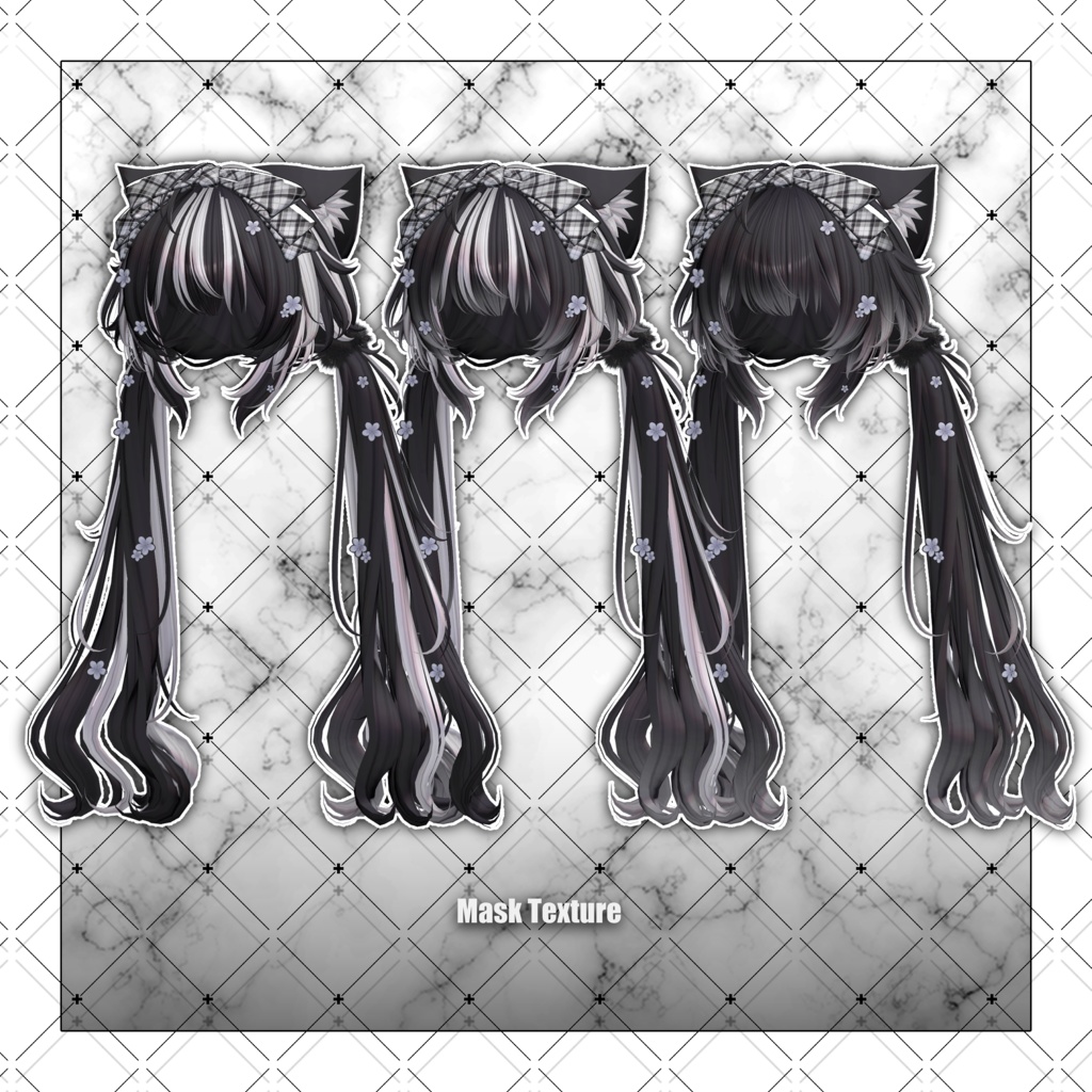 【VRC想定】Picnic low Twin Tail