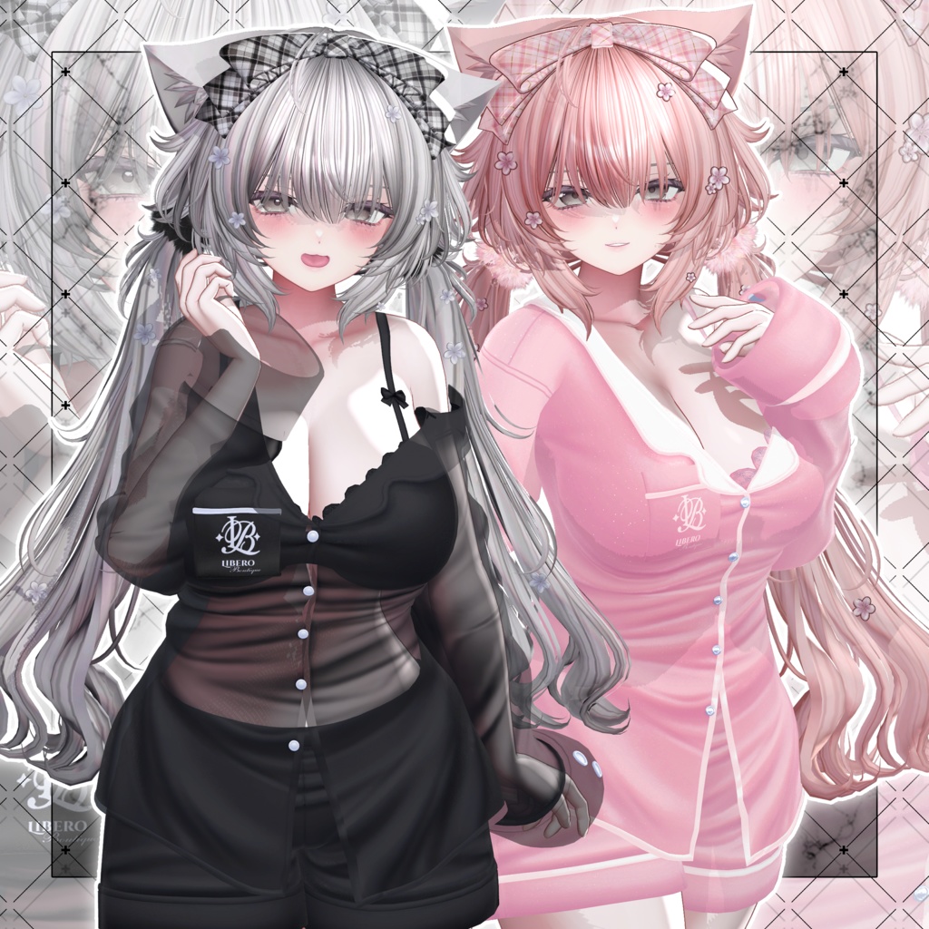 【VRC想定】Picnic low Twin Tail