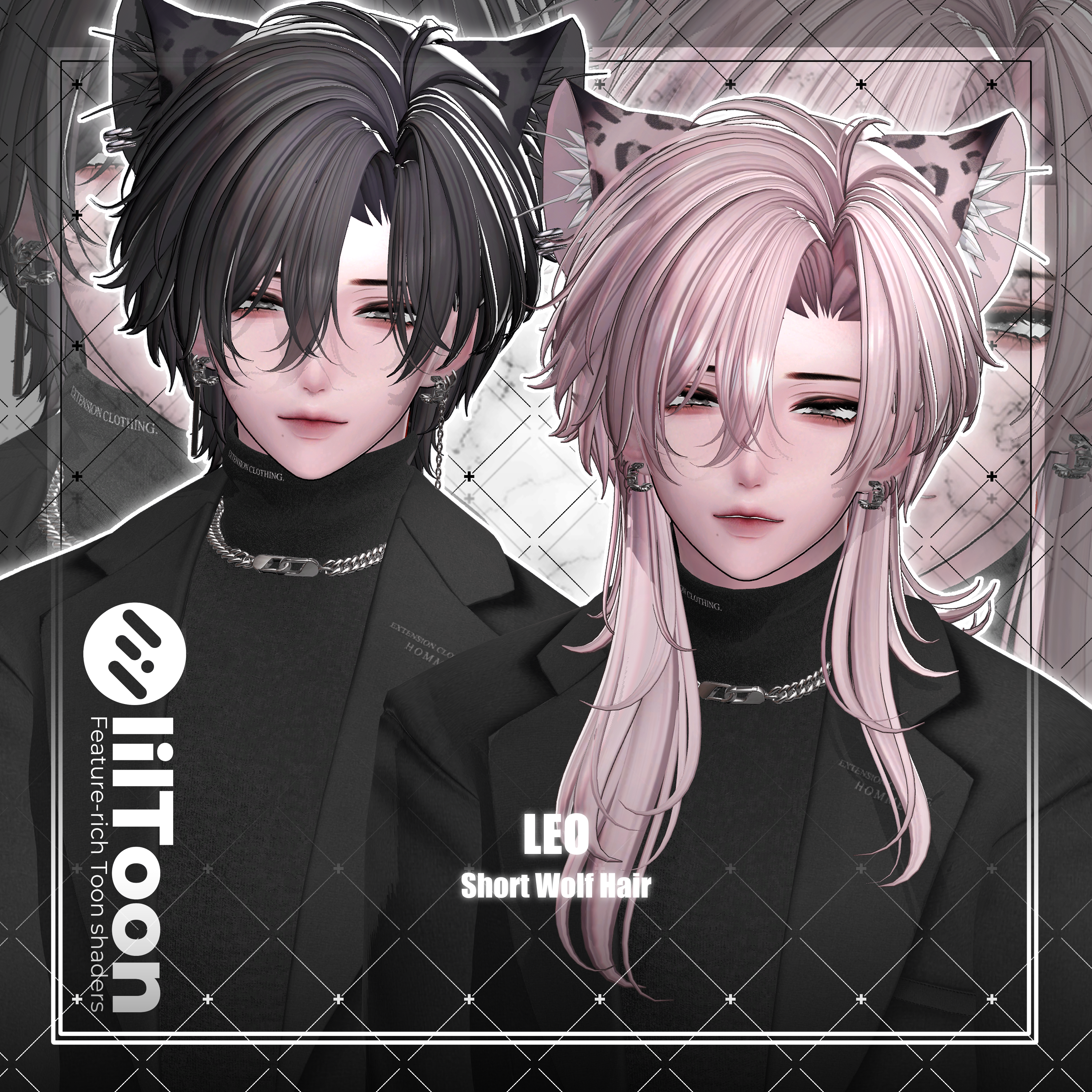 【VRC想定】LEO Short Wolf Hair