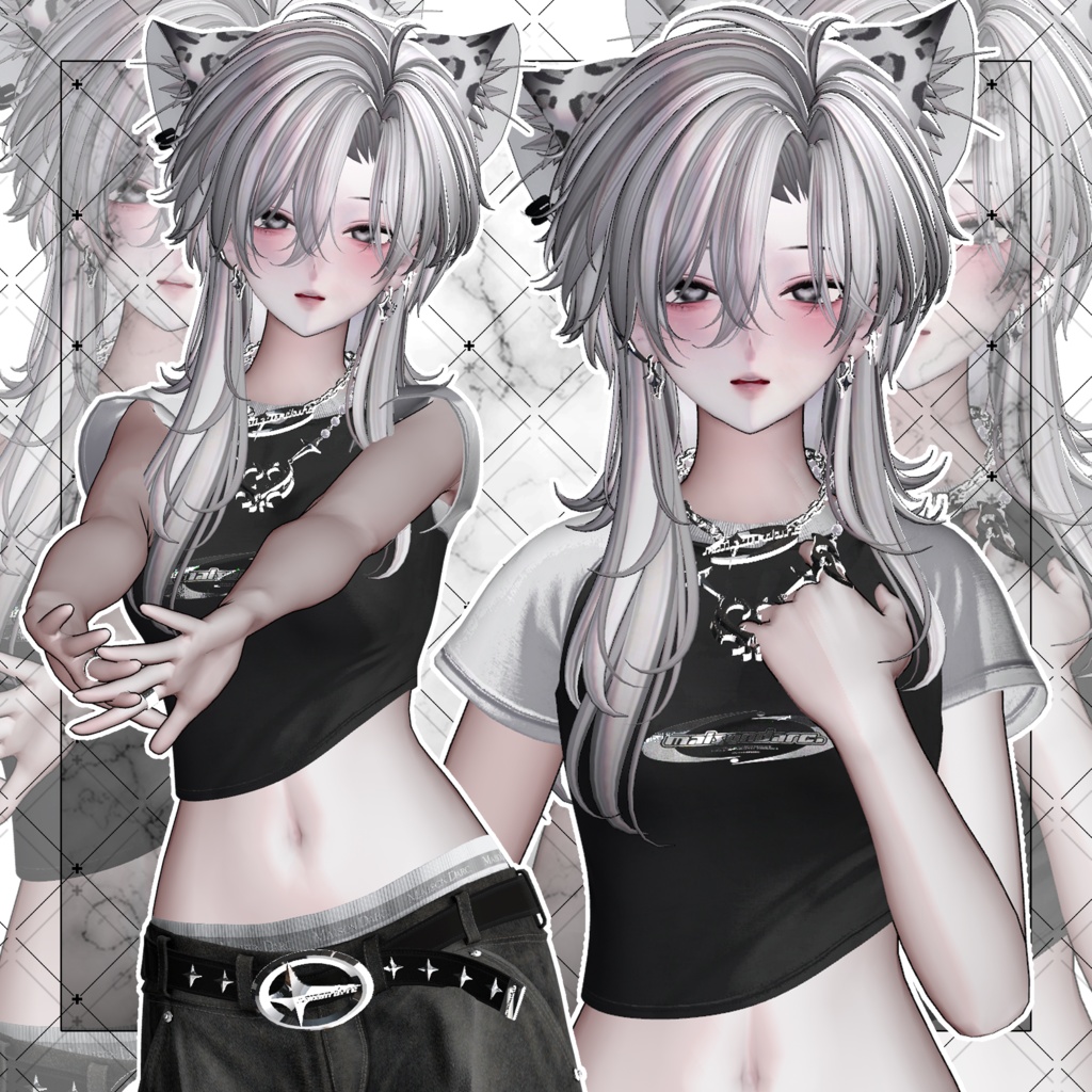 【VRC想定】LEO Short Wolf Hair