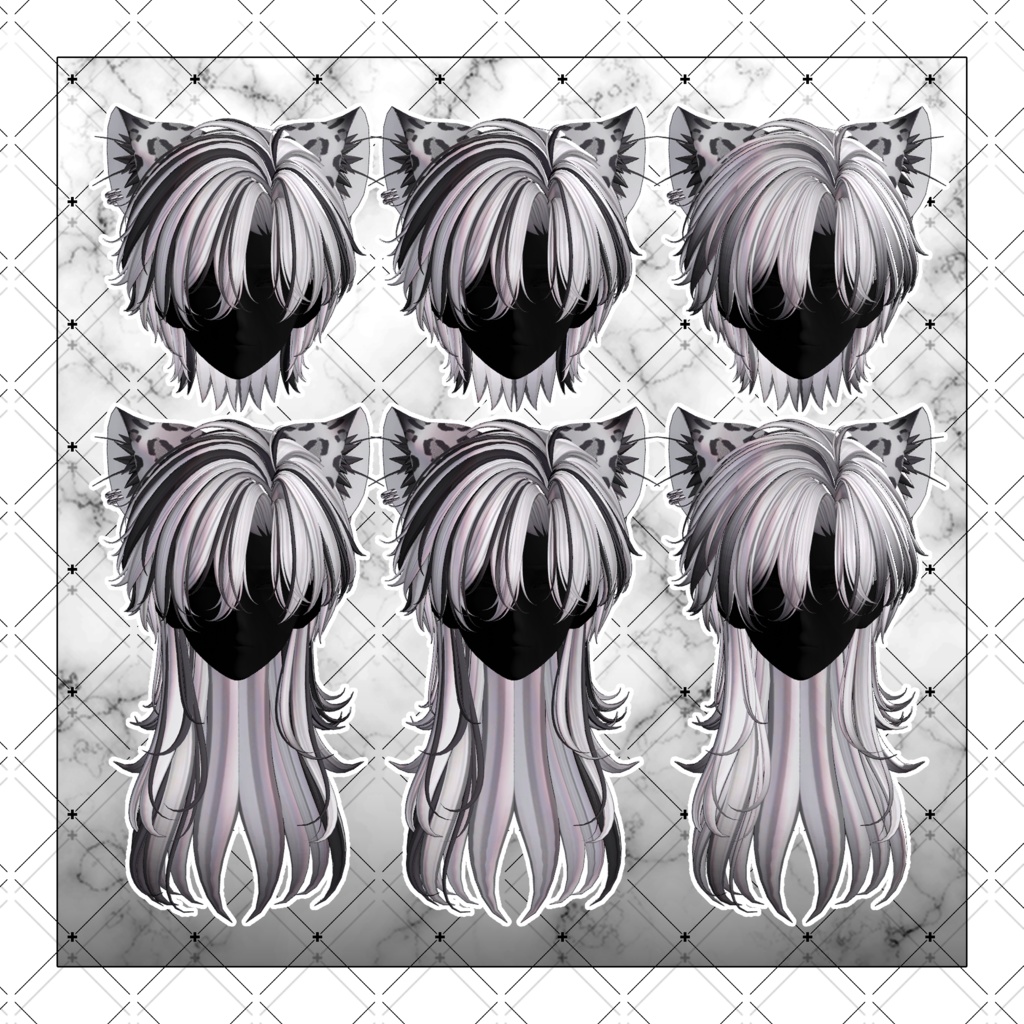 【VRC想定】LEO Short Wolf Hair