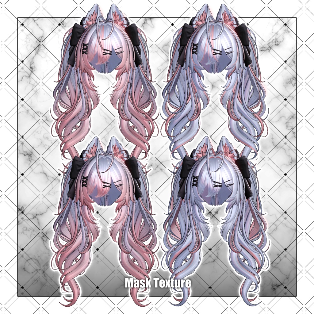 【VRC想定】Luv Bunny Twin tails