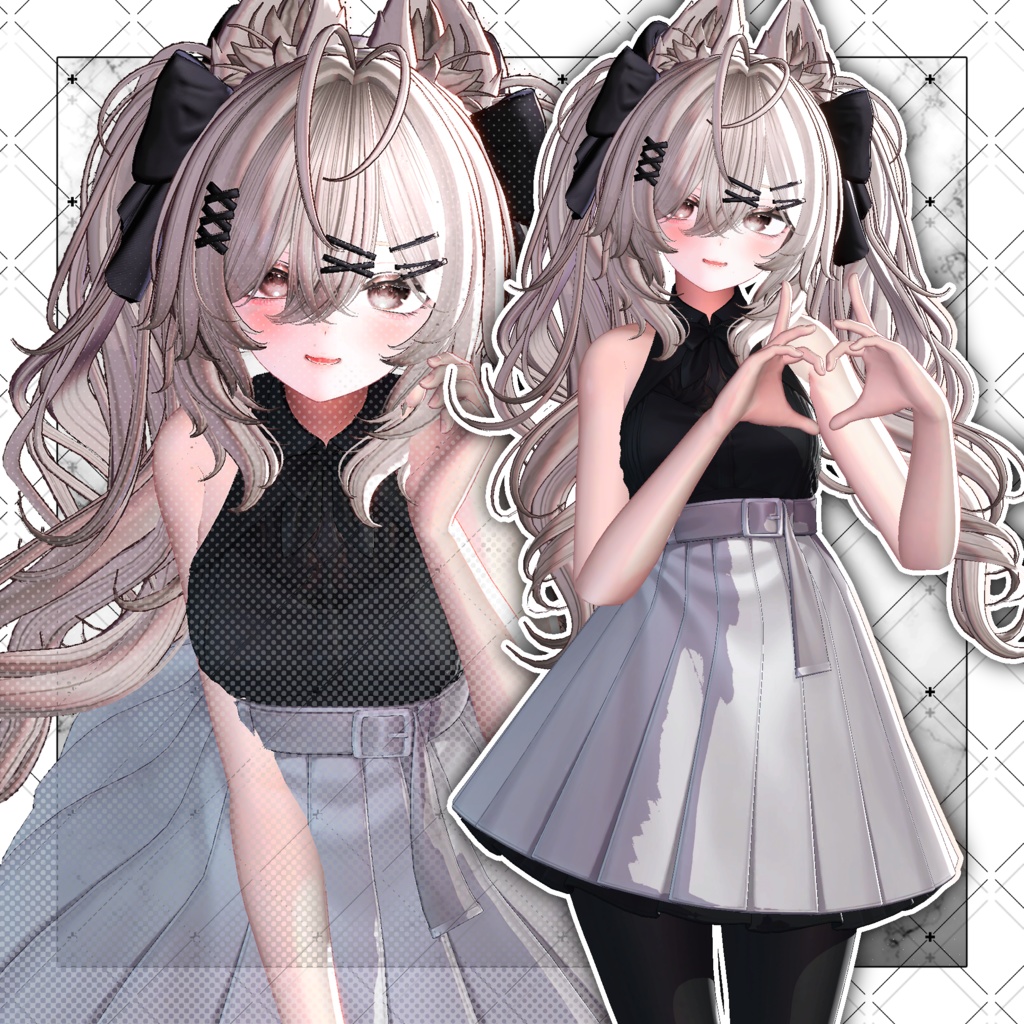 【VRC想定】Luv Bunny Twin tails