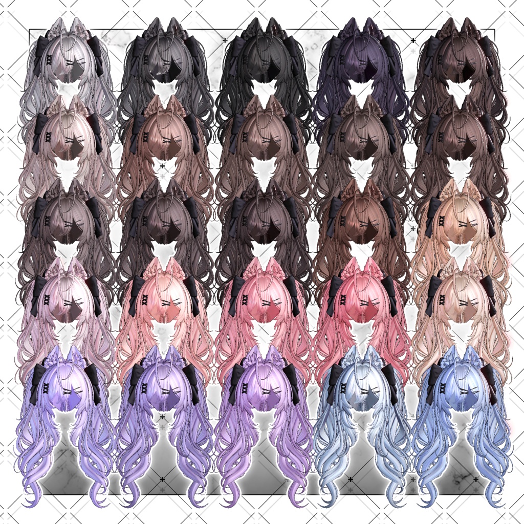 【VRC想定】Luv Bunny Twin tails