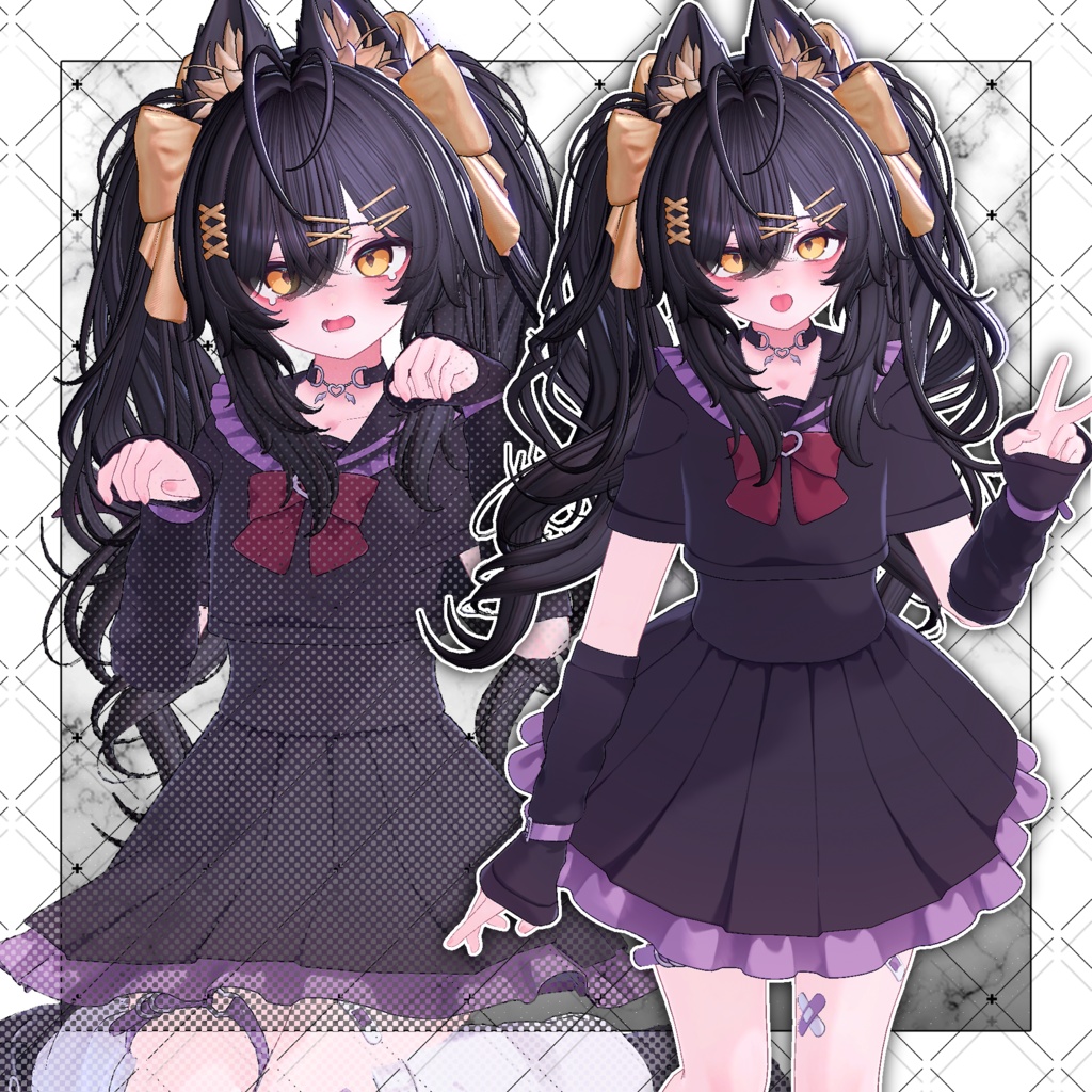 【VRC想定】Luv Bunny Twin tails
