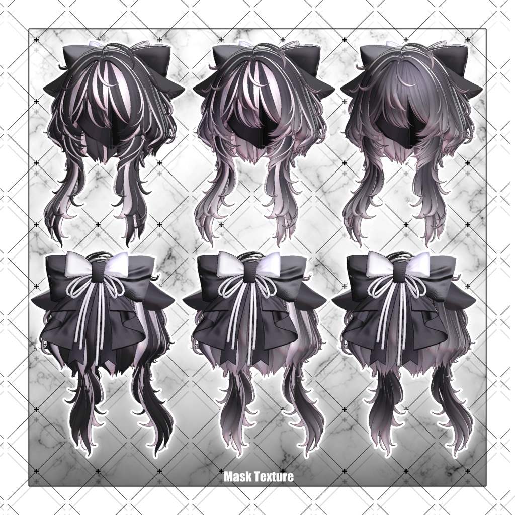 【VRC想定】Sheep Wolf Bob Hair