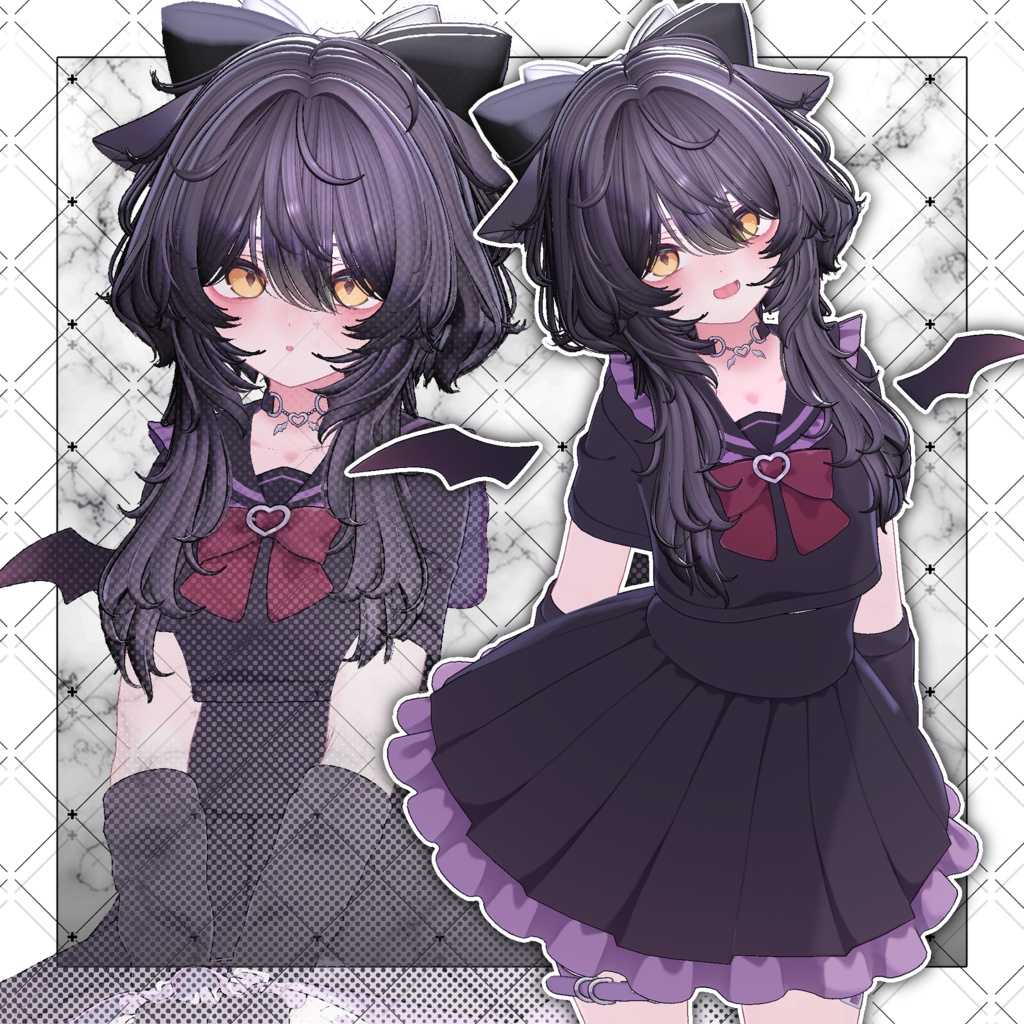 【VRC想定】Sheep Wolf Bob Hair