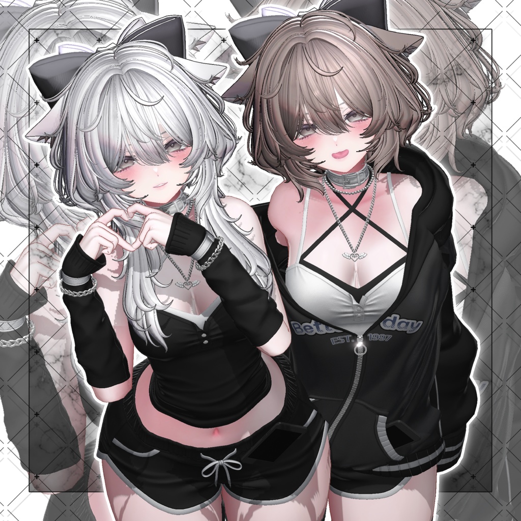 【VRC想定】Sheep Wolf Bob Hair