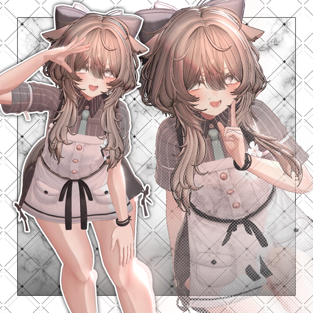 【VRC想定】Sheep Wolf Bob Hair