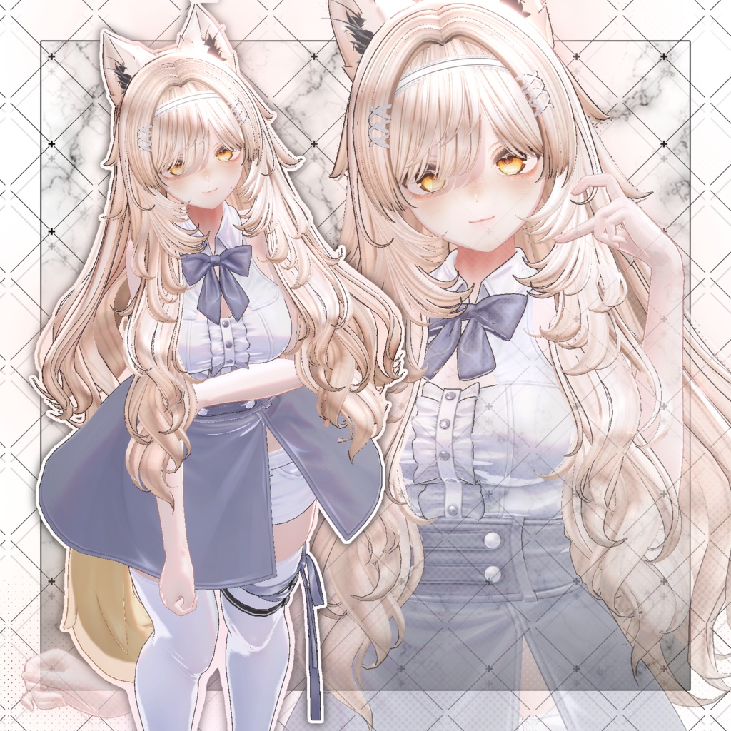 【VRC想定】Wlofy Long Hair