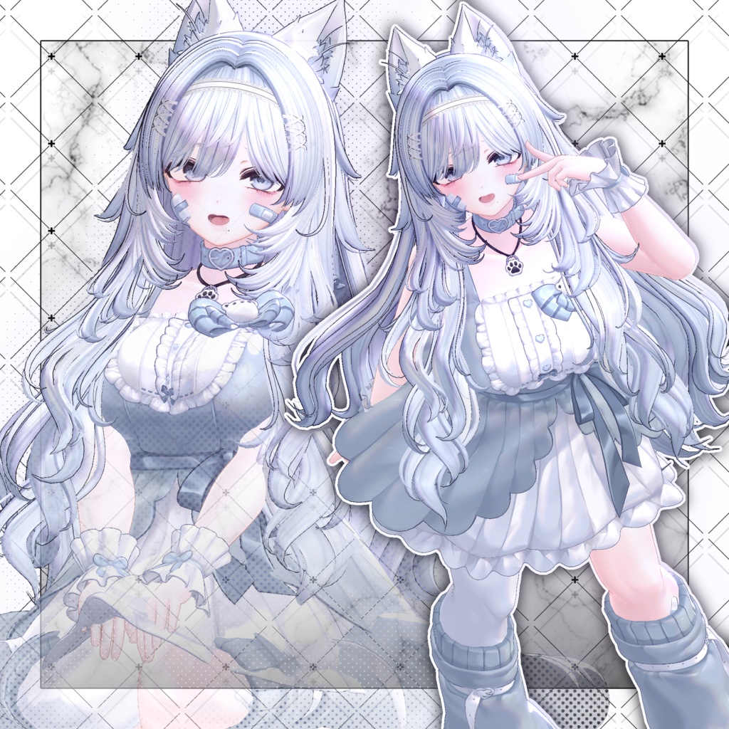 【VRC想定】Wlofy Long Hair