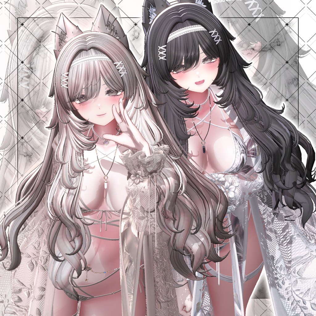 【VRC想定】Wlofy Long Hair