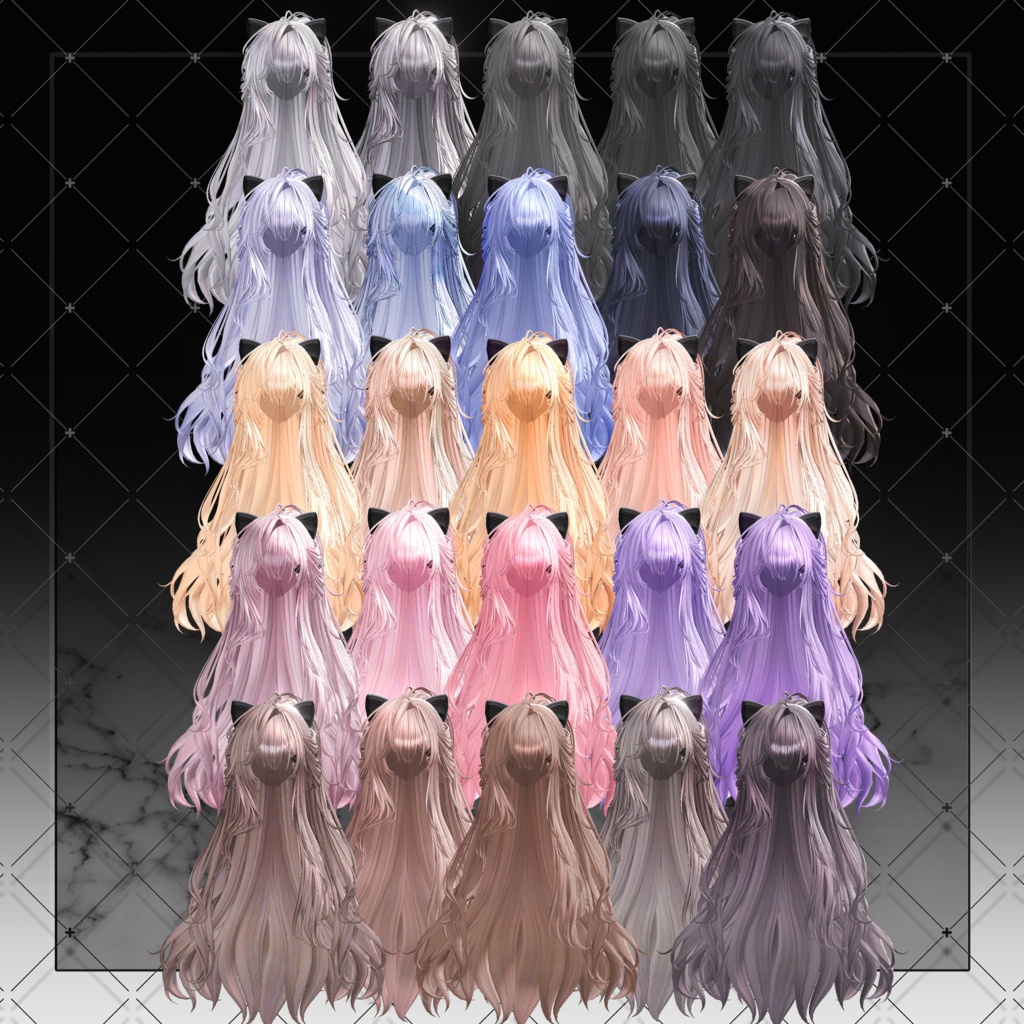 【VRC想定】Pure Pony and Long Hair