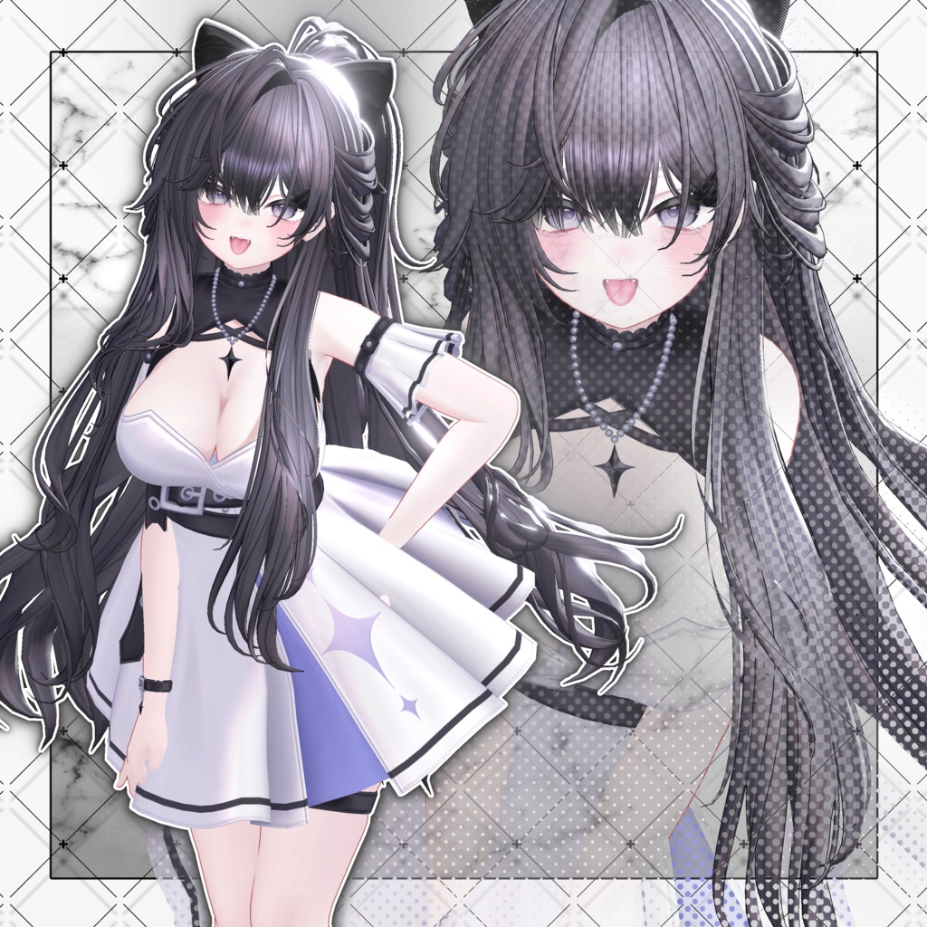 【VRC想定】Pure Pony and Long Hair