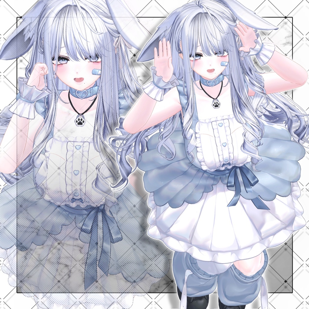 💗リリースSALE💗【VRC想定】Rabby Long Hair