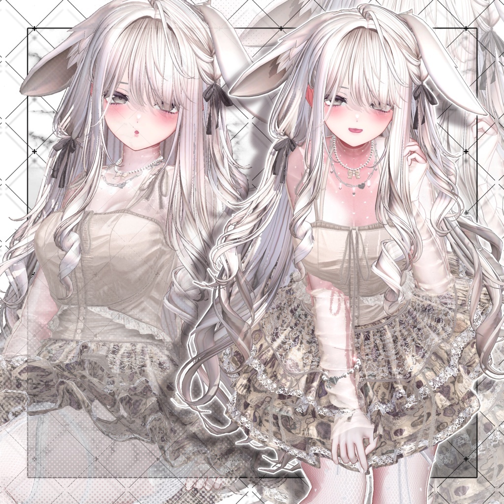 💗リリースSALE💗【VRC想定】Rabby Long Hair