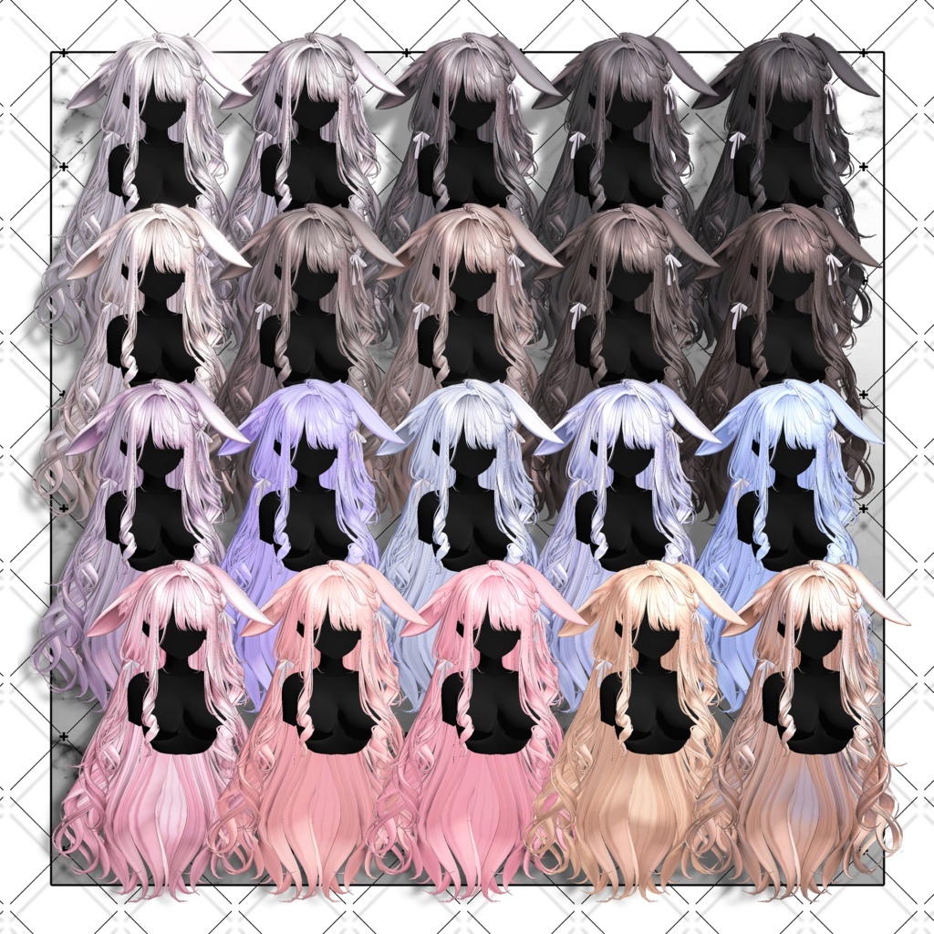 💗リリースSALE💗【VRC想定】Rabby Long Hair