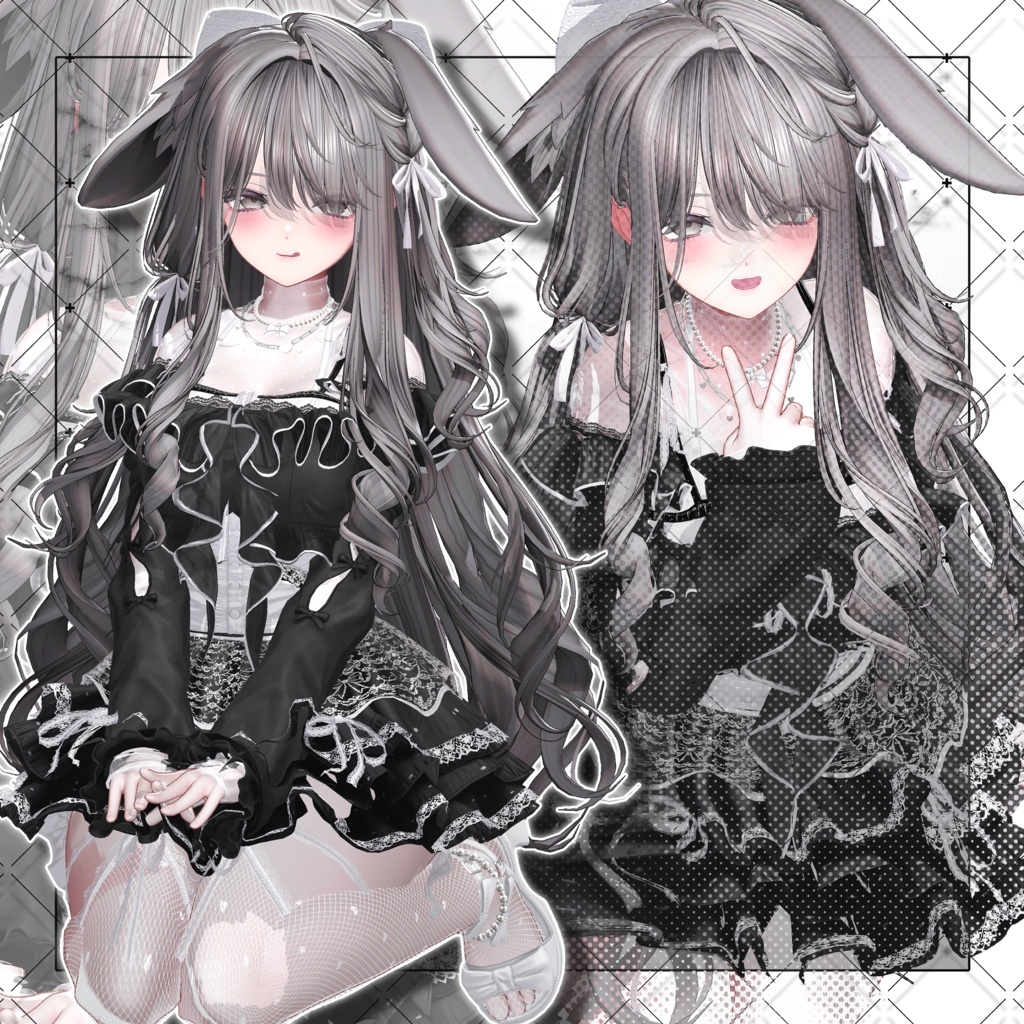 💗リリースSALE💗【VRC想定】Rabby Long Hair