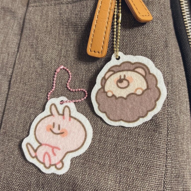 へんなうさぎ フェルトキーホルダー