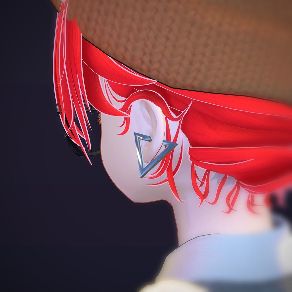 【VRChat向け】TriCuff ― トライアングル イヤーカフ(13色 / Modular Avatar対応)
