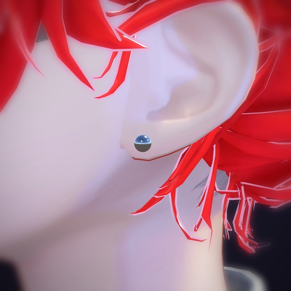 【VRChat向け】ボールスタッド ― Ball Stud Earring(13色 / Modular Avatar対応)