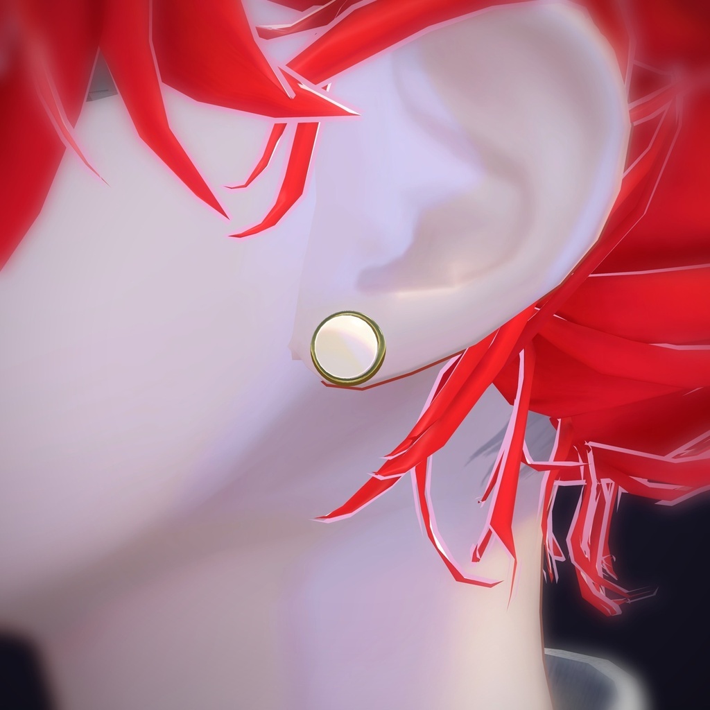 【VRChat向け】パールスタッド ― Pearl Stud Earring(13色 / Modular Avatar対応)