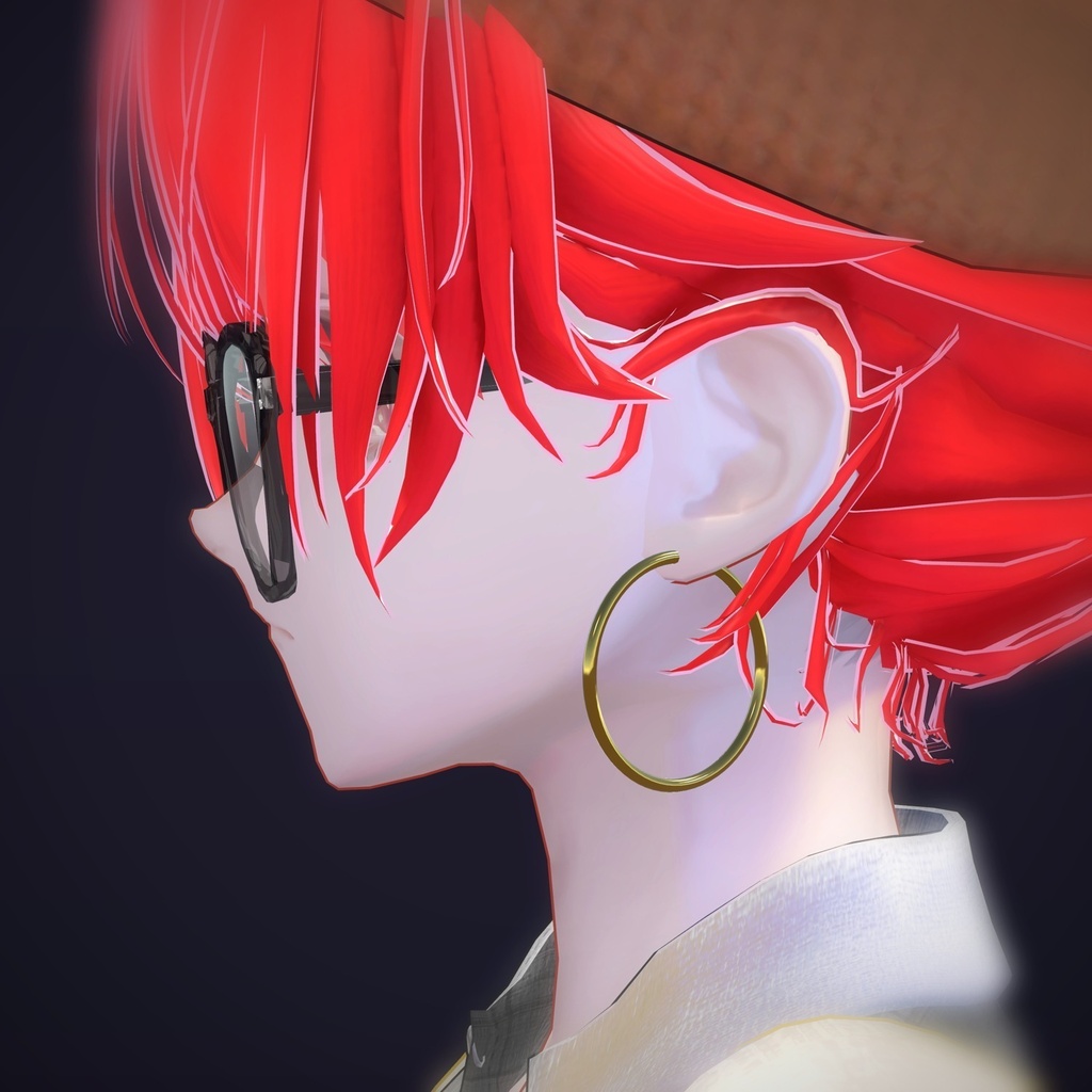 【VRChat向け】フープ 35mm ― Hoop Earring 35mm(13色 / Modular Avatar対応)