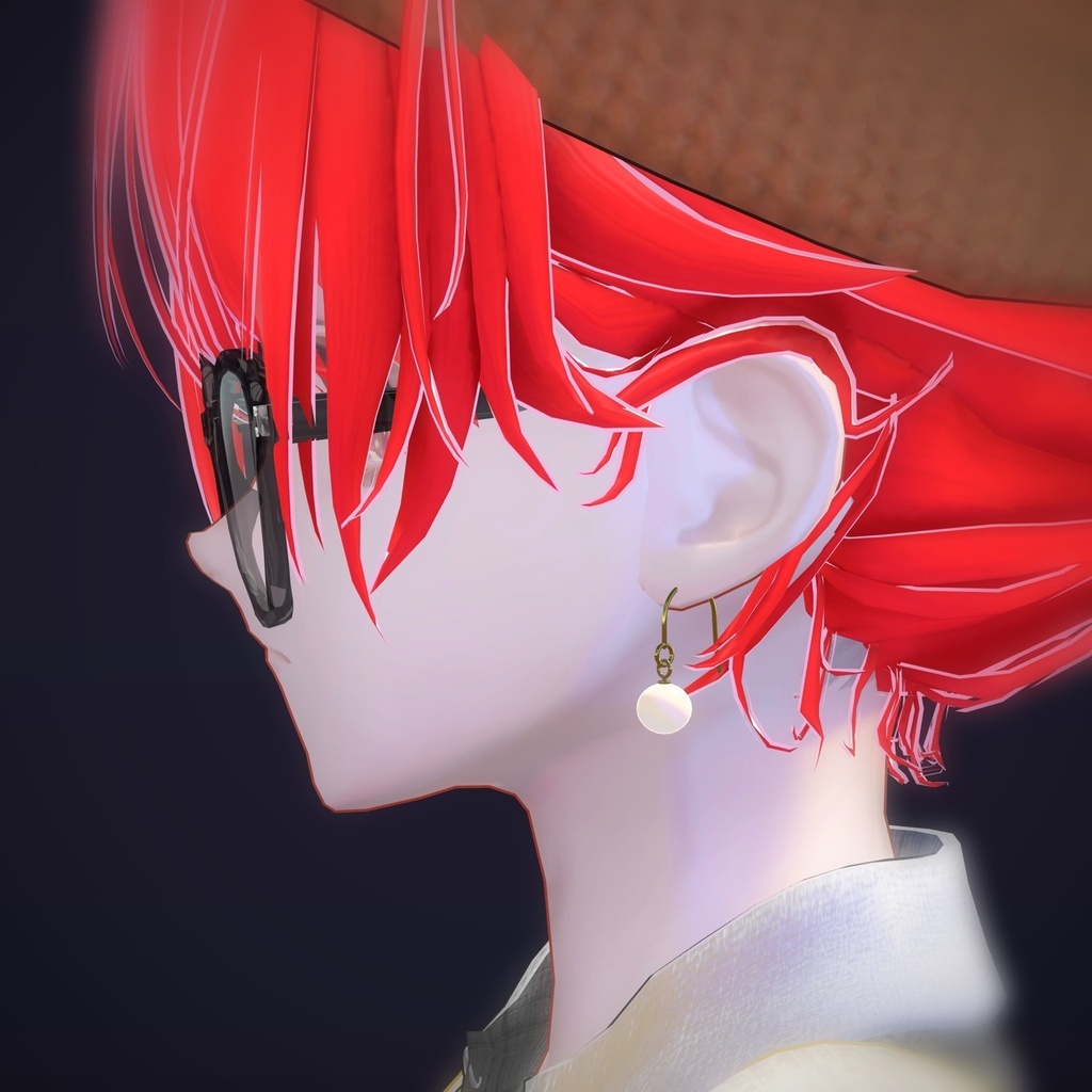 【VRChat向け】パールドロップ ― Pearl Drop Earring(13色 / Modular Avatar対応)