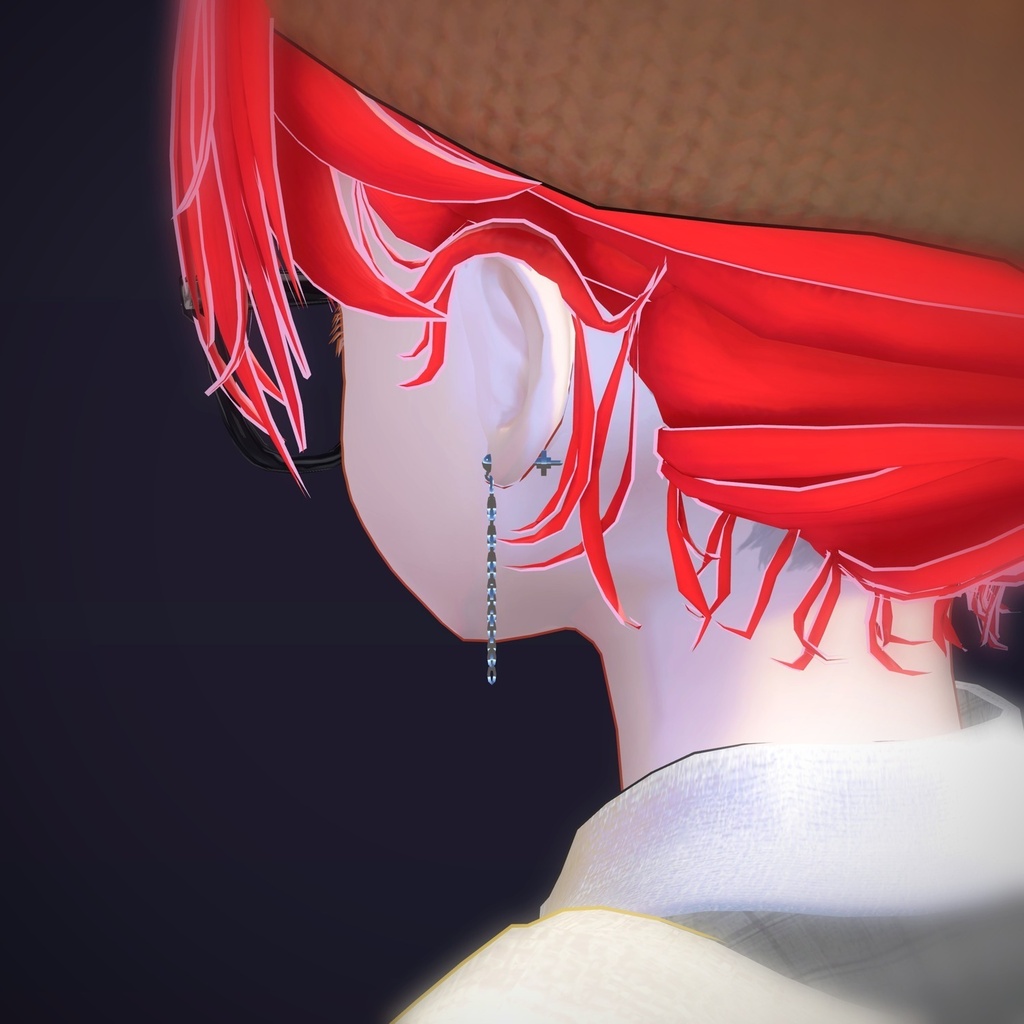【VRChat向け】チェーンタッセル ― Chain Tassel Earring(13色 / Modular Avatar対応)