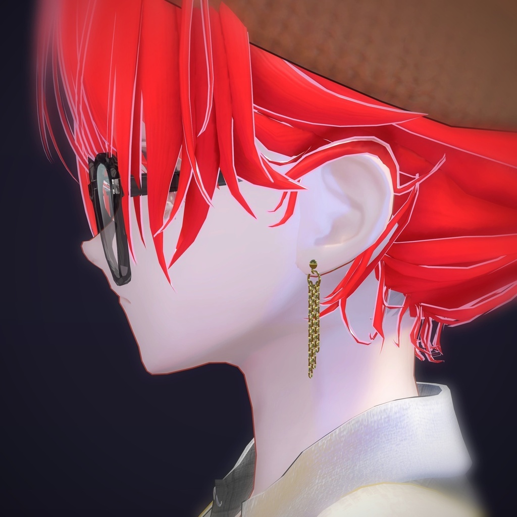 【VRChat向け】チェーンタッセル ― Chain Tassel Earring(13色 / Modular Avatar対応)