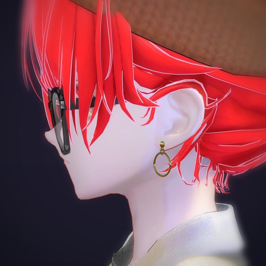 【VRChat向け】サークルドロップ ― Circle Drop Earring(13色 / Modular Avatar対応)