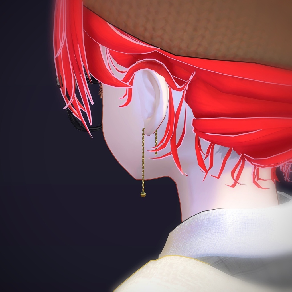 【VRChat向け】スレッダー ― Threader Earring(13色 / Modular Avatar対応)
