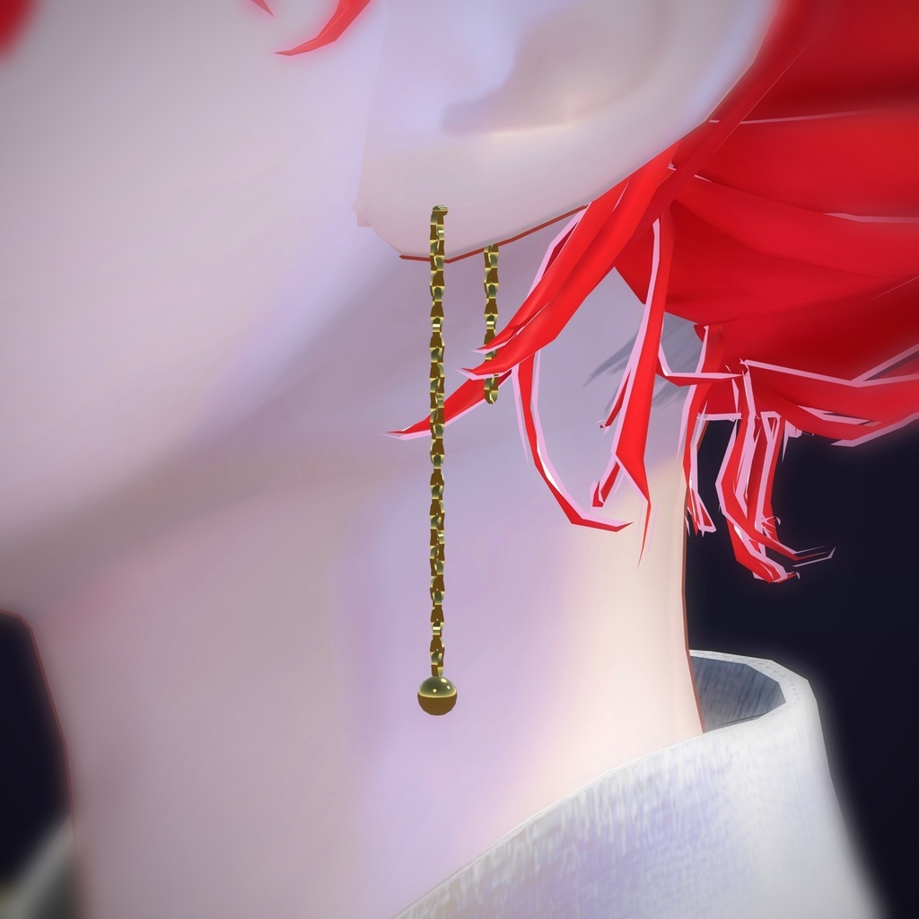 【VRChat向け】スレッダー ― Threader Earring(13色 / Modular Avatar対応)